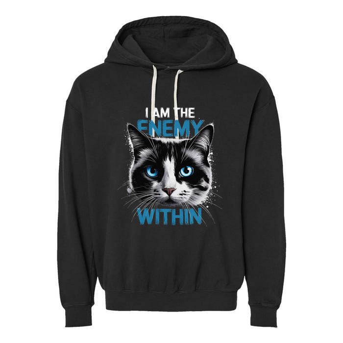 I Am The Enemy Within Garment-Dyed Fleece Hoodie