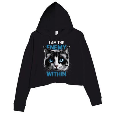 I Am The Enemy Within Crop Fleece Hoodie