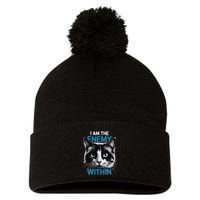 I Am The Enemy Within Pom Pom 12in Knit Beanie