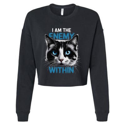I Am The Enemy Within Cropped Pullover Crew