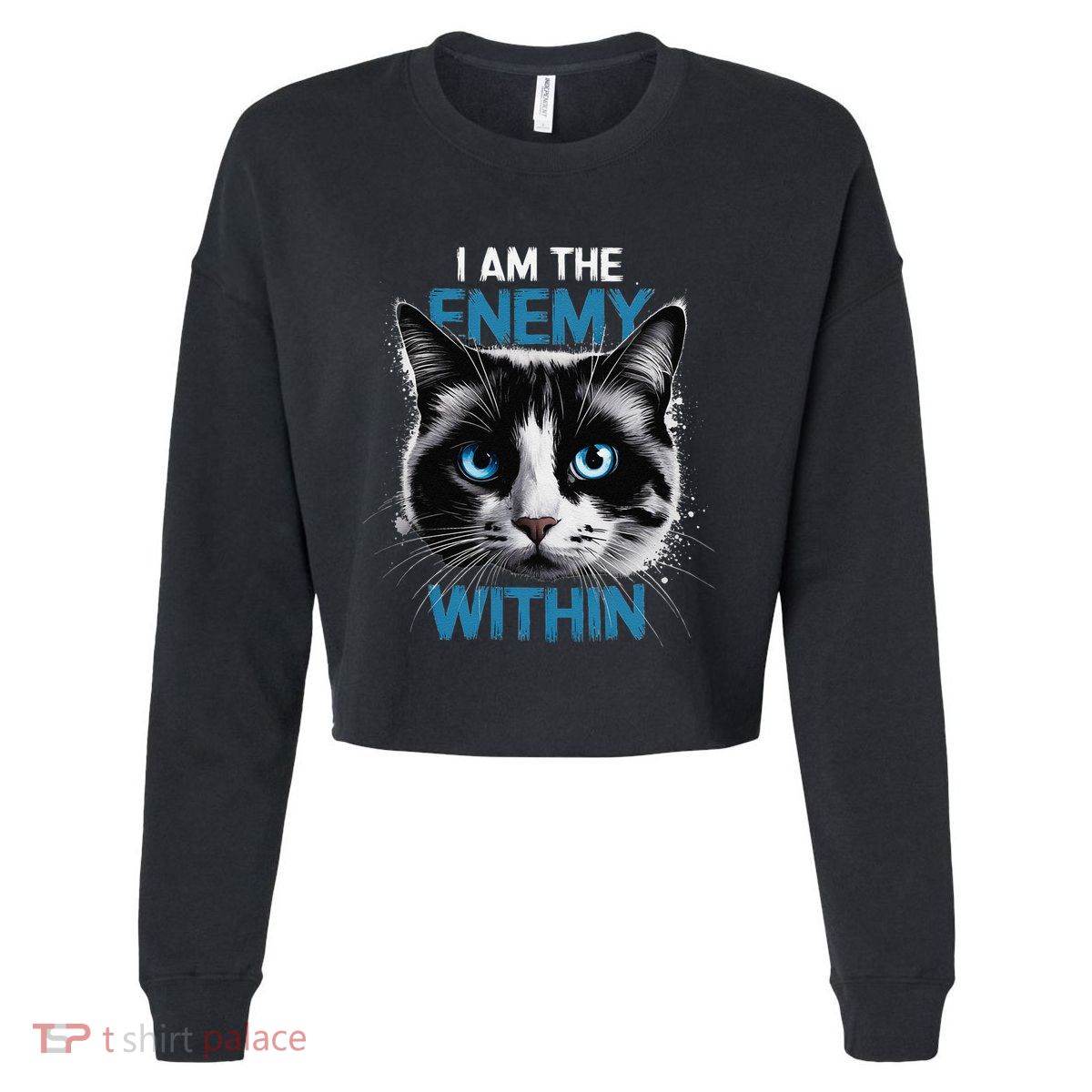 I Am The Enemy Within Cropped Pullover Crew
