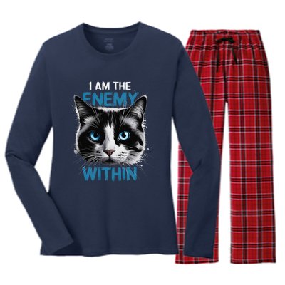 I Am The Enemy Within Women's Long Sleeve Flannel Pajama Set 