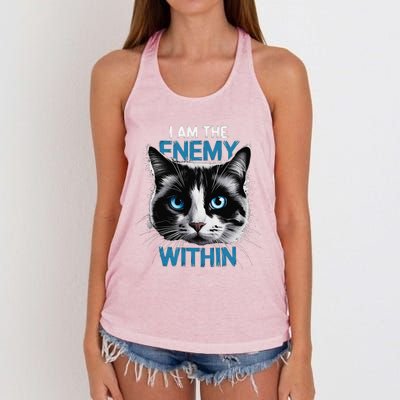 I Am The Enemy Within Women's Knotted Racerback Tank