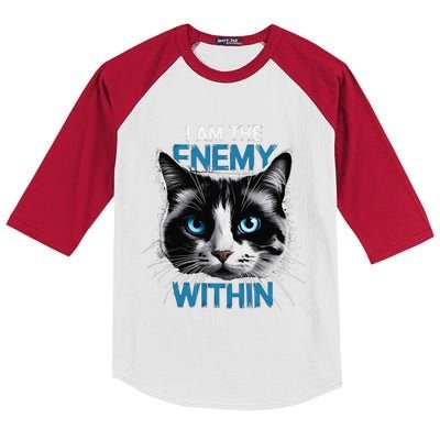 I Am The Enemy Within Kids Colorblock Raglan Jersey