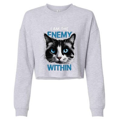 I Am The Enemy Within Cropped Pullover Crew