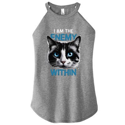 I Am The Enemy Within Women's Perfect Tri Rocker Tank