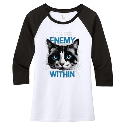 I Am The Enemy Within Women's Tri-Blend 3/4-Sleeve Raglan Shirt