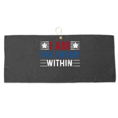 I Am The Enemy Within Large Microfiber Waffle Golf Towel
