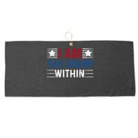 I Am The Enemy Within Large Microfiber Waffle Golf Towel