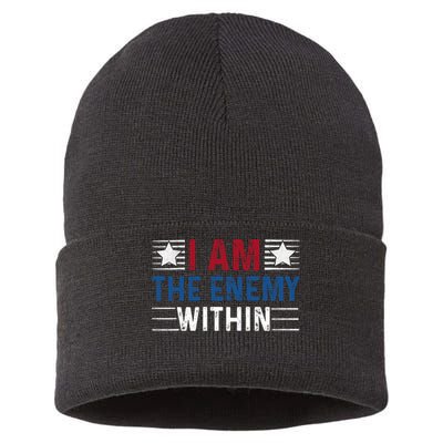 I Am The Enemy Within Sustainable Knit Beanie