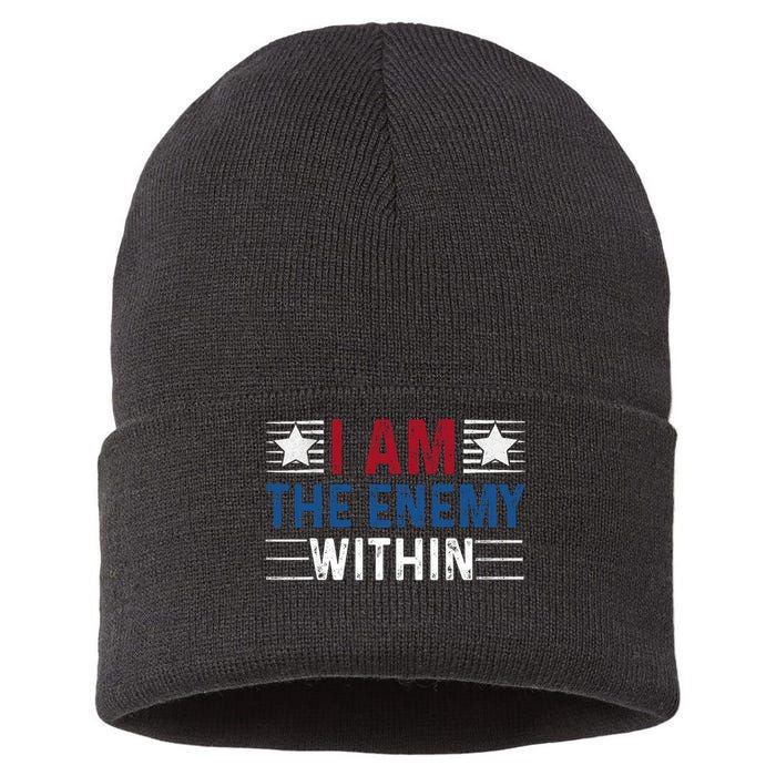 I Am The Enemy Within Sustainable Knit Beanie