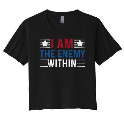 I Am The Enemy Within Women's Crop Top Tee