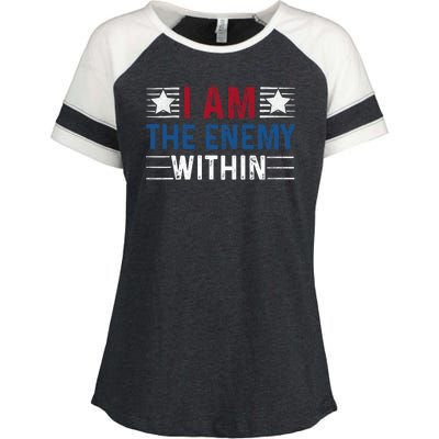 I Am The Enemy Within Enza Ladies Jersey Colorblock Tee