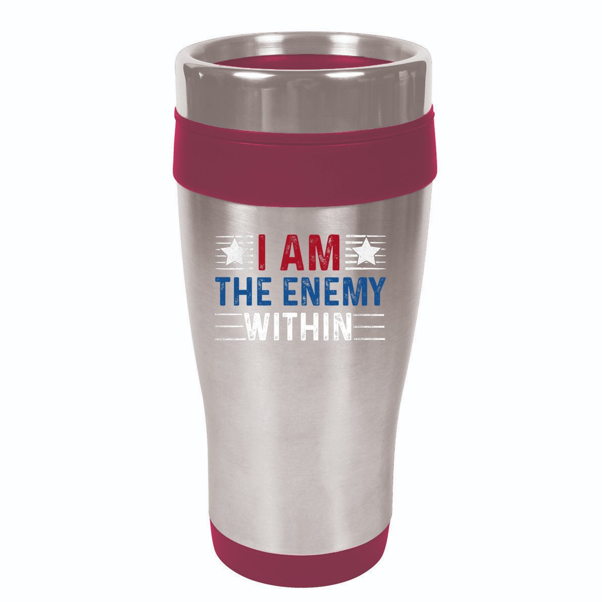I Am The Enemy Within 16oz Travel Tumbler