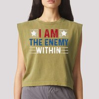 I Am The Enemy Within Garment-Dyed Women's Muscle Tee