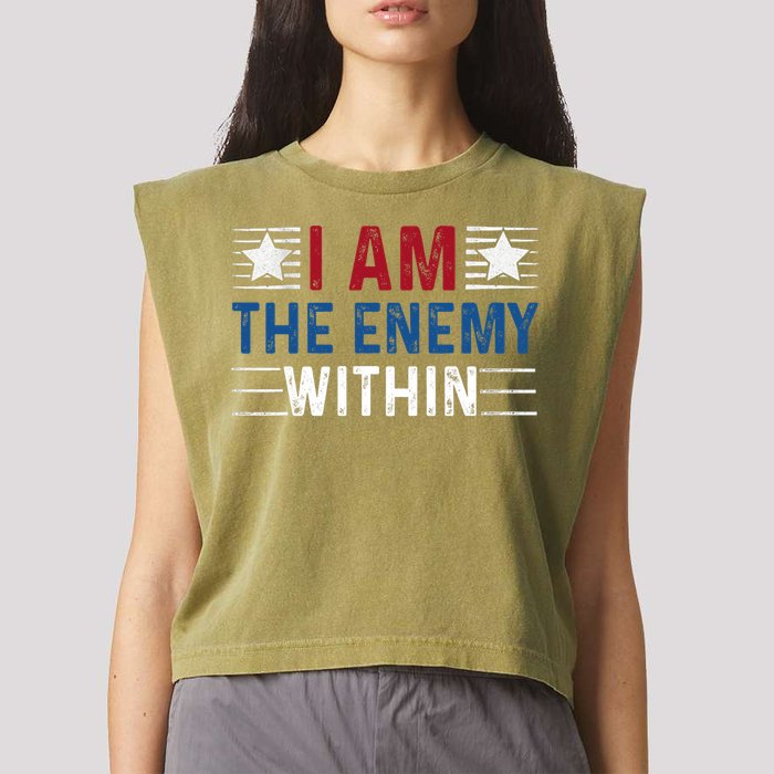 I Am The Enemy Within Garment-Dyed Women's Muscle Tee