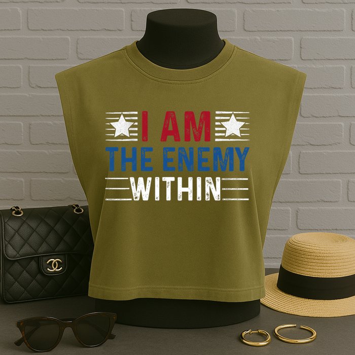 I Am The Enemy Within Garment-Dyed Women's Muscle Tee