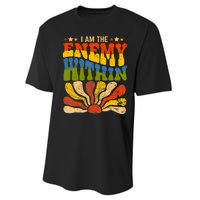 I Am The Enemy Within America Funny I Am The Enemy Within Performance Sprint T-Shirt