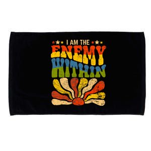 I Am The Enemy Within America Funny I Am The Enemy Within Microfiber Hand Towel