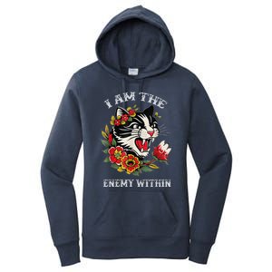 I Am The Enemy Within Cat Kamala Harris 2024 Merch Women's Pullover Hoodie