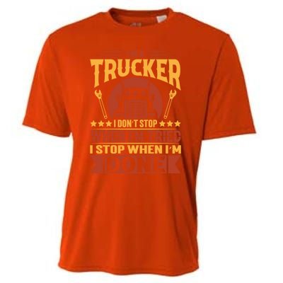 I'm A Trucker Funny Truck Driver Father Great Gift Cooling Performance Crew T-Shirt