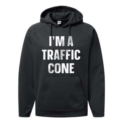 Im A Traffic Cone Adult Kids Costume Funny Halloween Performance Fleece Hoodie