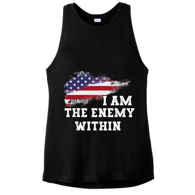 I Am The Enemy Within Ladies PosiCharge Tri-Blend Wicking Tank