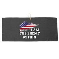 I Am The Enemy Within Large Microfiber Waffle Golf Towel