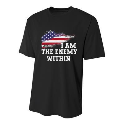 I Am The Enemy Within Youth Performance Sprint T-Shirt