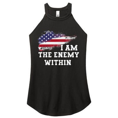 I Am The Enemy Within Women's Perfect Tri Rocker Tank