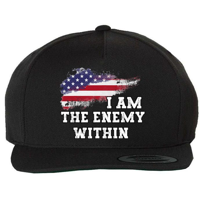 I Am The Enemy Within Wool Snapback Cap