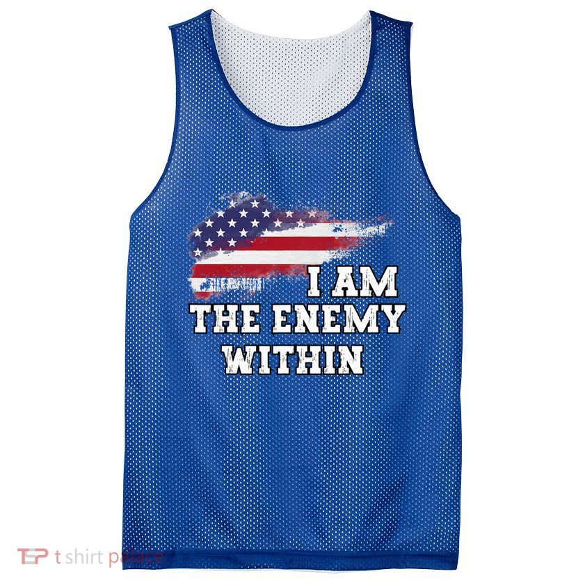 I Am The Enemy Within Mesh Reversible Basketball Jersey Tank