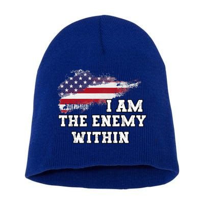 I Am The Enemy Within Short Acrylic Beanie