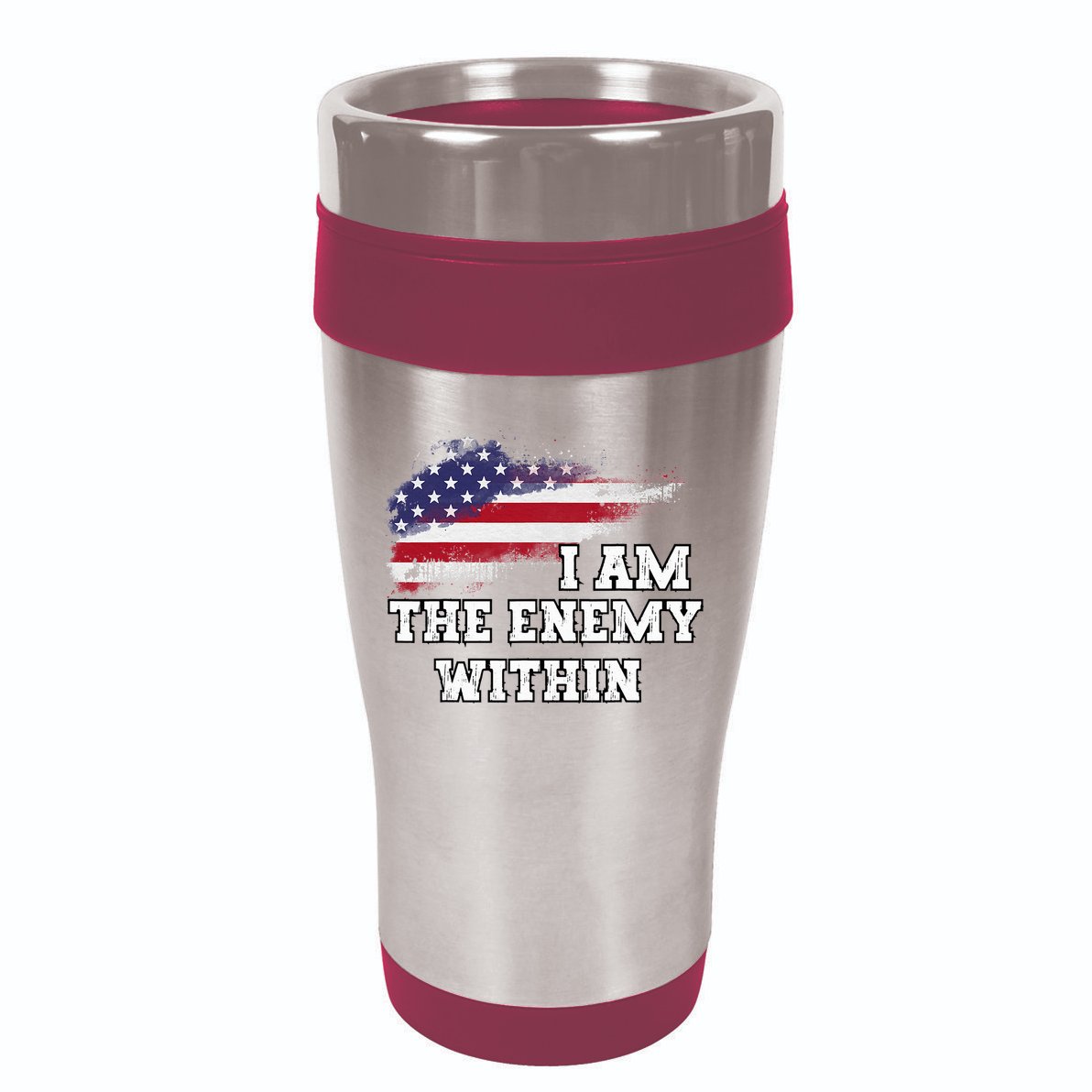 I Am The Enemy Within 16oz Travel Tumbler