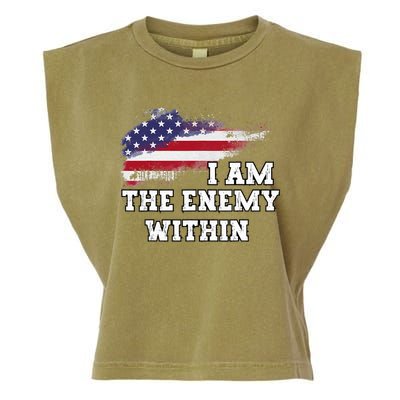 I Am The Enemy Within Garment-Dyed Women's Muscle Tee