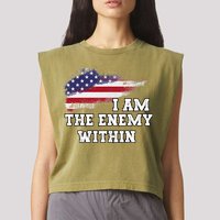 I Am The Enemy Within Garment-Dyed Women's Muscle Tee
