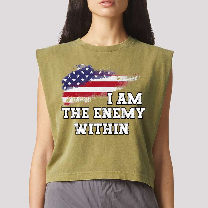 I Am The Enemy Within Garment-Dyed Women's Muscle Tee