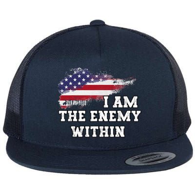 I Am The Enemy Within Flat Bill Trucker Hat