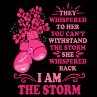 I Am The Storm Fight Breast Cancer Awareness Quote Zip Tote Bag