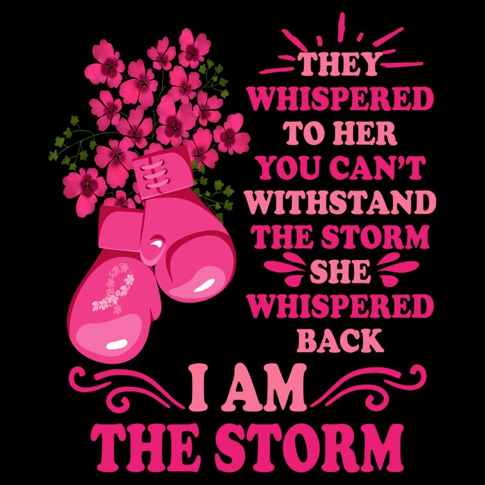 I Am The Storm Fight Breast Cancer Awareness Quote Zip Tote Bag
