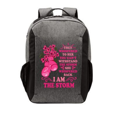 I Am The Storm Fight Breast Cancer Awareness Quote Vector Backpack