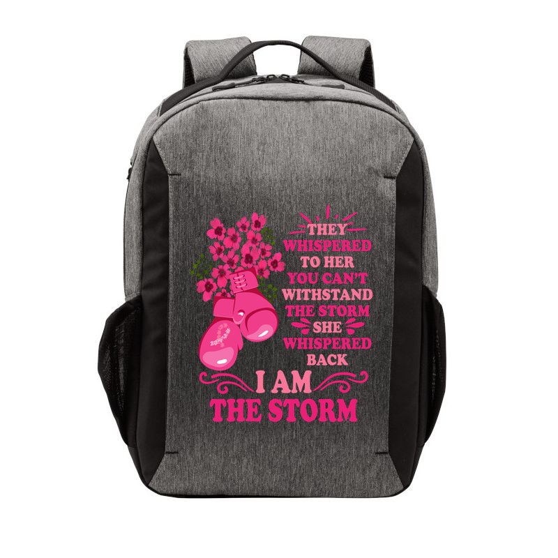 I Am The Storm Fight Breast Cancer Awareness Quote Vector Backpack