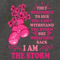 I Am The Storm Fight Breast Cancer Awareness Quote Vector Backpack