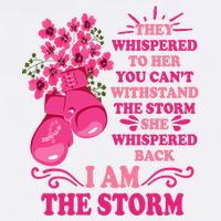 I Am The Storm Fight Breast Cancer Awareness Quote Doggie Tank