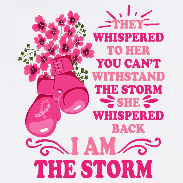 I Am The Storm Fight Breast Cancer Awareness Quote Doggie Tank