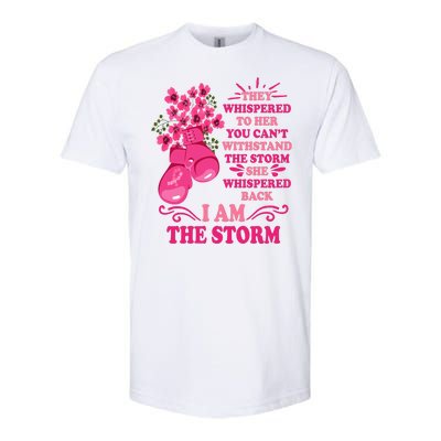 I Am The Storm Fight Breast Cancer Awareness Quote Softstyle® CVC T-Shirt