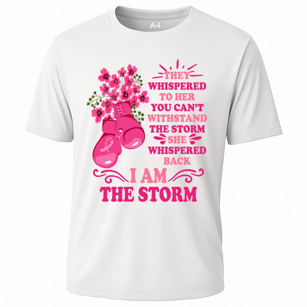 I Am The Storm Fight Breast Cancer Awareness Quote Cooling Performance Crew T-Shirt