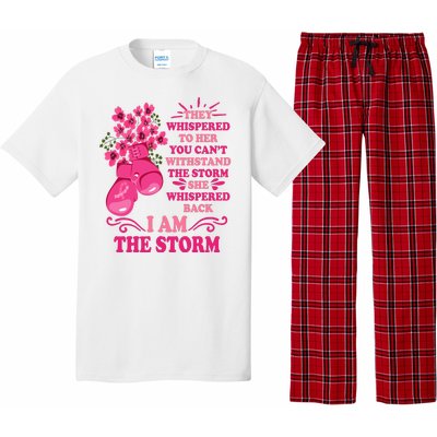 I Am The Storm Fight Breast Cancer Awareness Quote Pajama Set