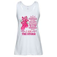 I Am The Storm Fight Breast Cancer Awareness Quote Ladies Essential Flowy Tank