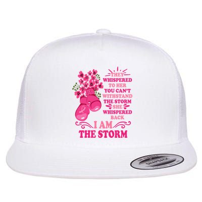 I Am The Storm Fight Breast Cancer Awareness Quote Flatbill Hat